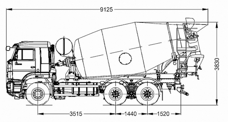 Автобетоносмеситель 58149-4035-56 Автобетоносмеситель